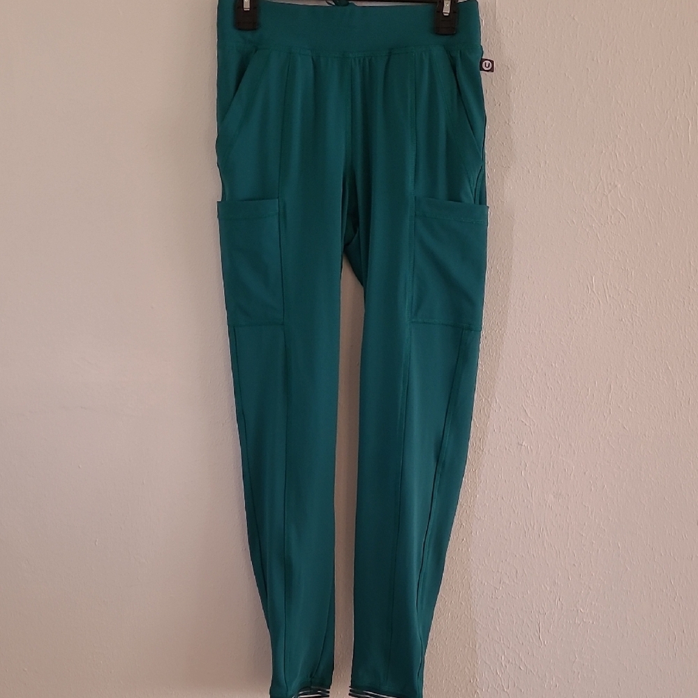 Urbane Green Track/Scrub Pants with Slim Fit and Elastic Waistband